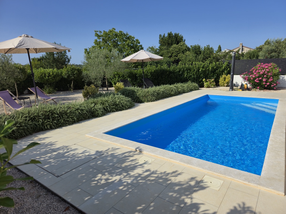 Pool side garden view